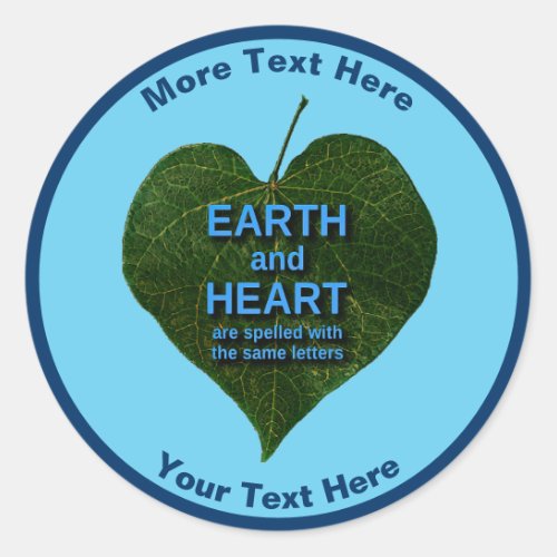 Earth _ Heart Anagram Classic Round Sticker