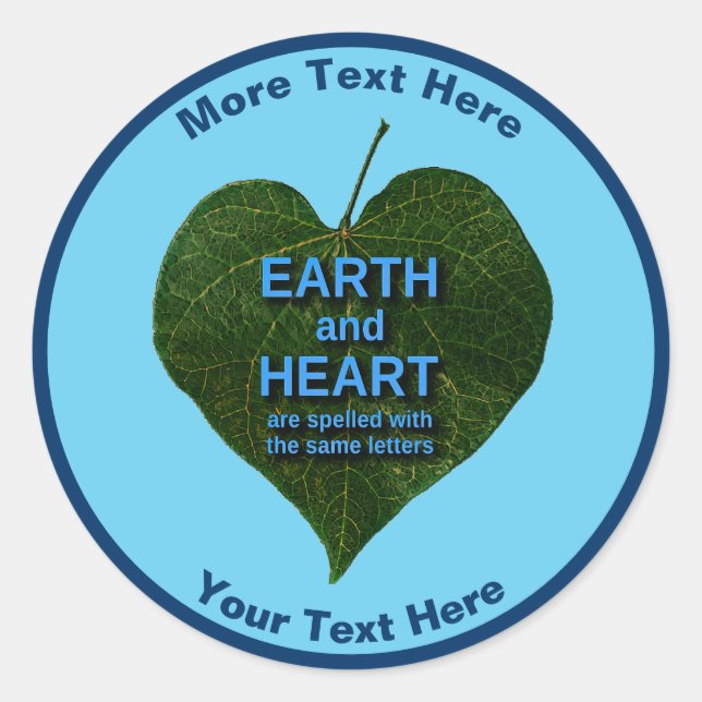 Earth - Heart Anagram Classic Round Sticker (Front)