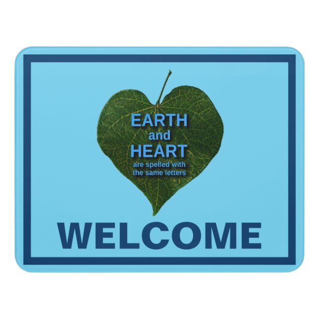 Earth - Heart Anagram Door Sign (Contemporary Front)