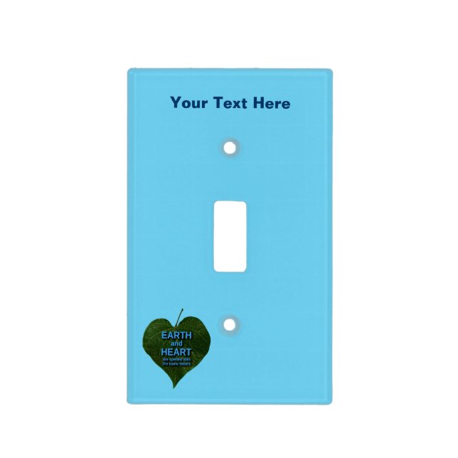 Earth - Heart Anagram Light Switch Cover (Front)