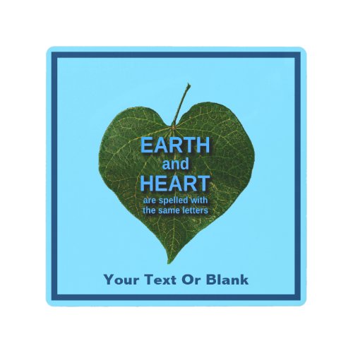 Earth _ Heart Anagram Metal Print