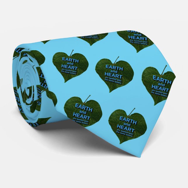Earth - Heart Anagram Neck Tie (Rolled)