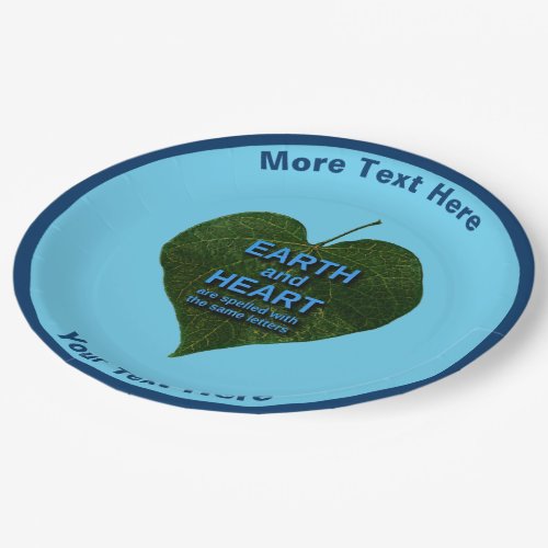 Earth _ Heart Anagram Paper Plates