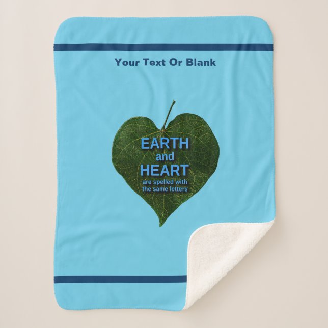 Earth - Heart Anagram Sherpa Blanket (Front)