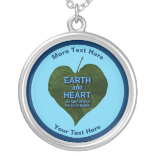Earth - Heart Anagram Silver Plated Necklace