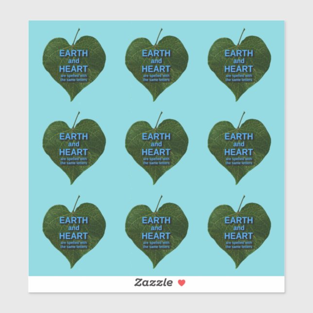 Earth - Heart Anagram Sticker (Sheet)