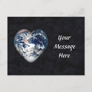 Earth Heart in the Universe Postcard
