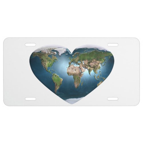 Earth Heart License Plate