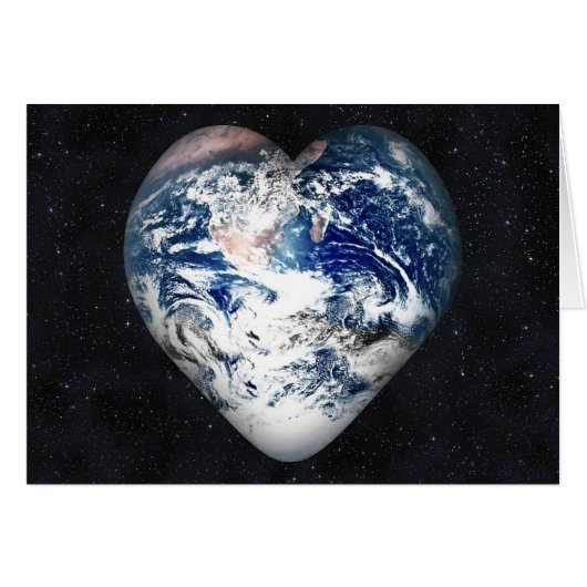 Earth Heart (Universe Background) Cards (Front Horizontal)