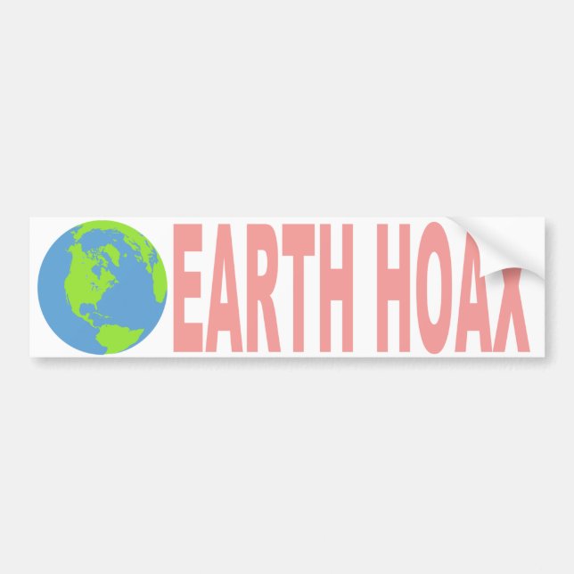 Earth Hoax (Flat Earth) Bumper Sticker (Front)