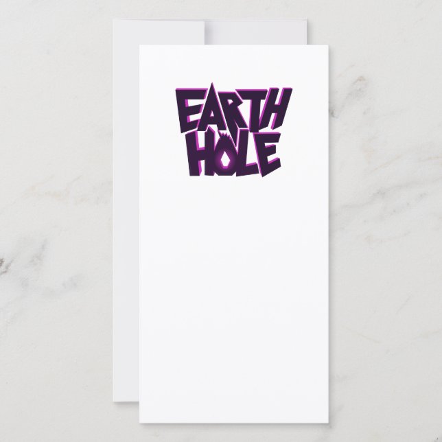 Earth Hole blank note card (Front)