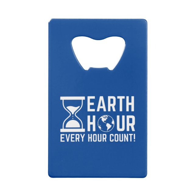 Earth Hour Credit Card Bottle Opener (Front)