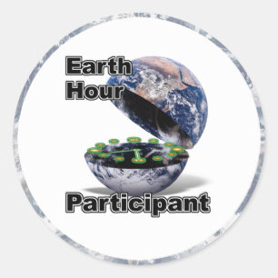 Earth Hour Participant Classic Round Sticker