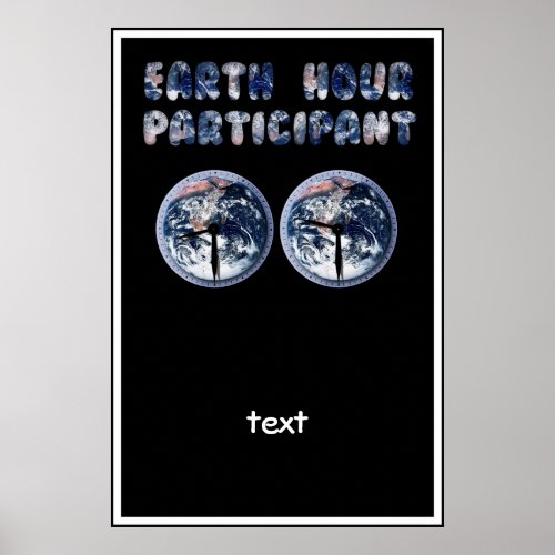 Earth Hour Participant wClocks Poster