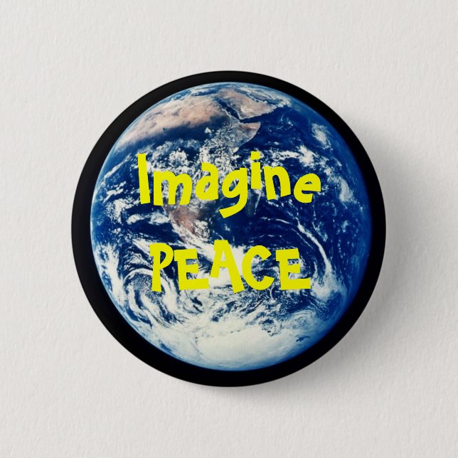 earth, ImaginePEACE Pinback Button (Front)