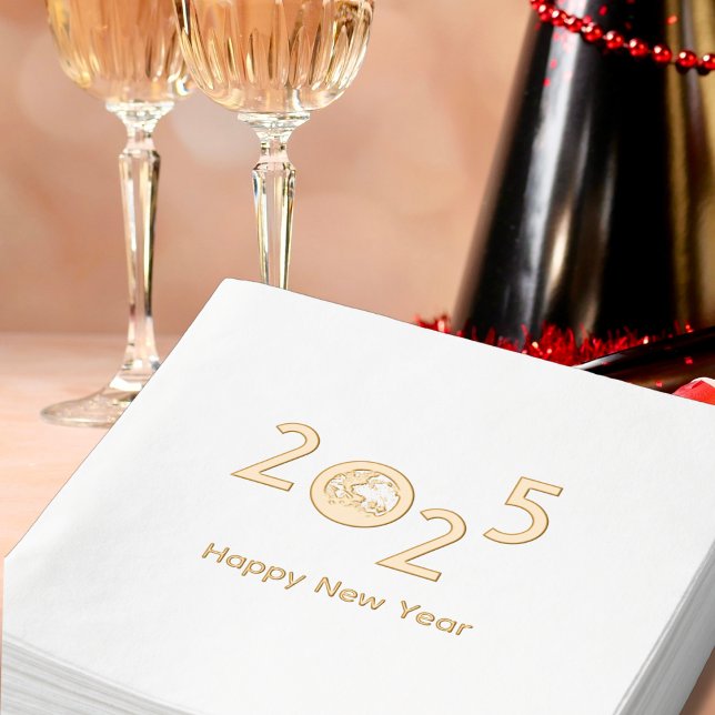 Earth in 2025 - New Year celebration Foil Napkins (Creator Uploaded)