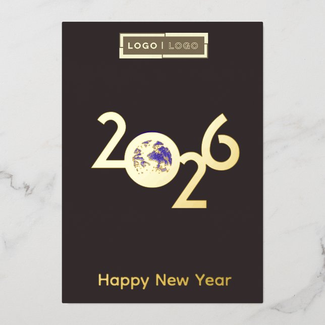 Earth in 2026  - Professional New Year Card  (Front)