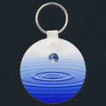 earth in a  water drop keychain<br><div class="desc">earth in a drop of water</div>