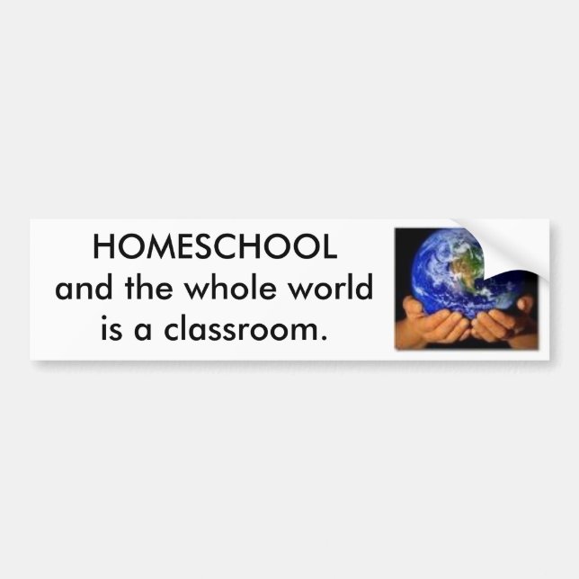 Earth in our Hands, HOMESCHOOL Bumper Sticker (Front)