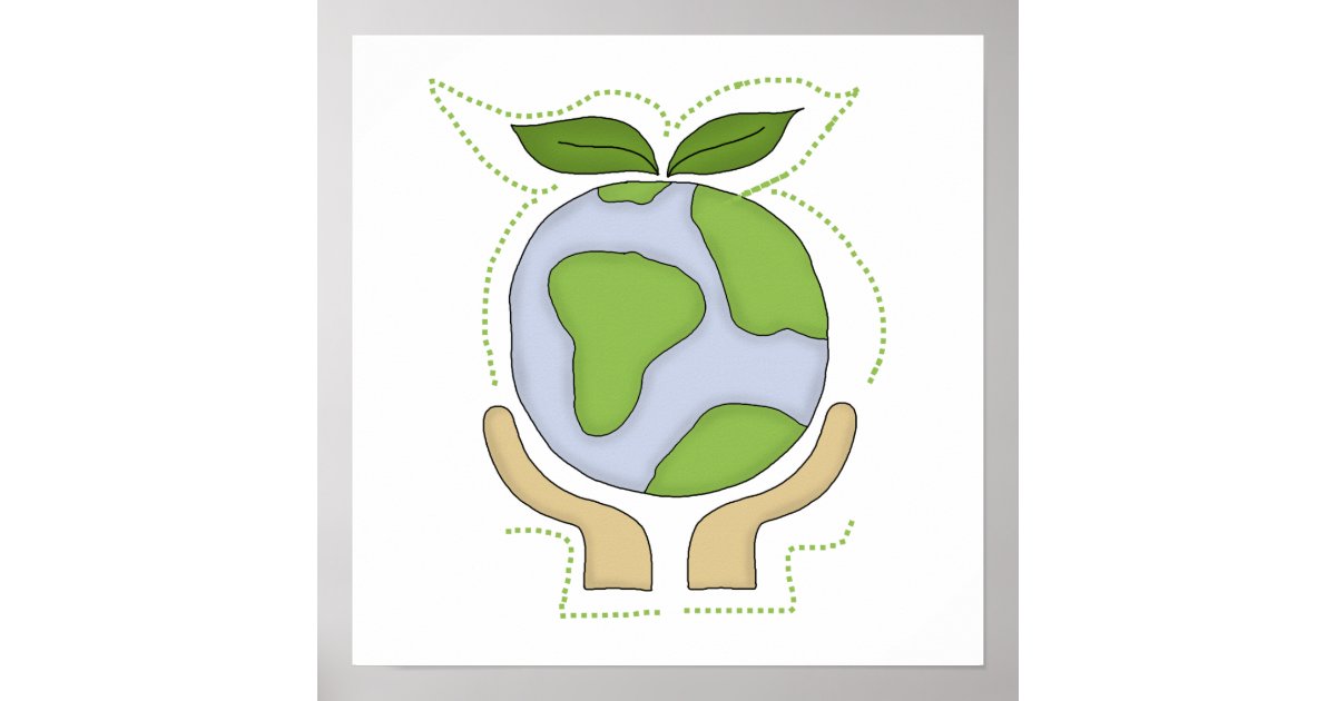 Earth In Our Hands T Shirts And Gifts Poster Zazzle Com