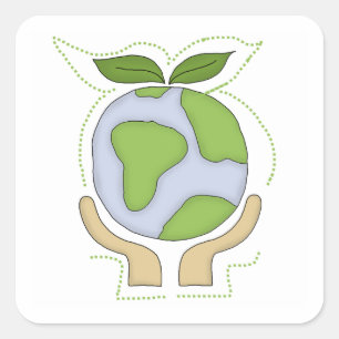 Earth In Our Hands T-shirts and Gifts Square Sticker