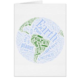 Earth in Tagxedo Cards