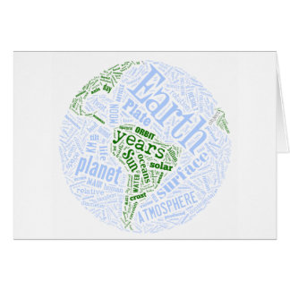 Earth in Tagxedo Cards