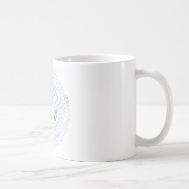 Earth in Tagxedo Coffee Mug (Right)