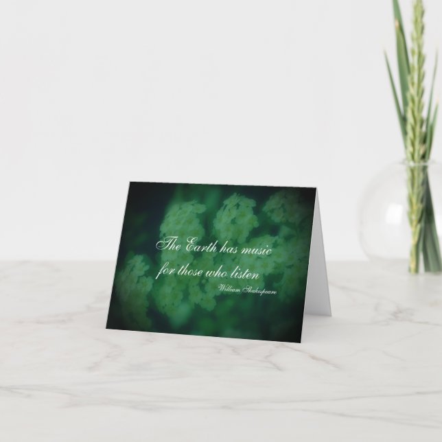 Earth Inspirational Quote Note Card (Front)