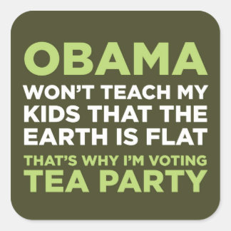 Earth Is Flat Square Sticker