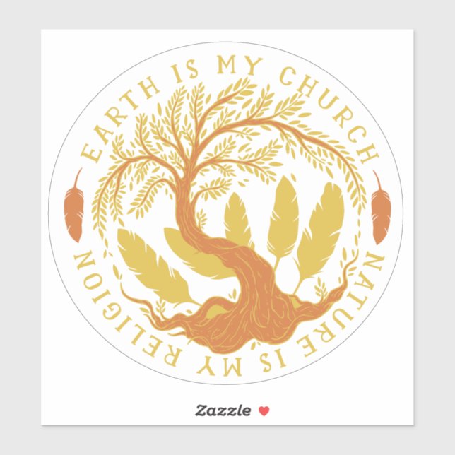 Earth is My Church, Nature is my Religion Sticker (Sheet)