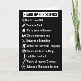 Earth Is Not Flat Vaccines Work Funny Science Gift Card
