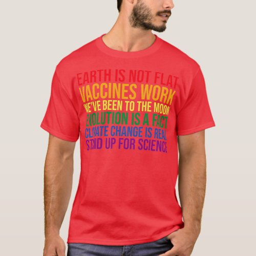 Earth Is Not Flat Vaccines Work T_Shirt