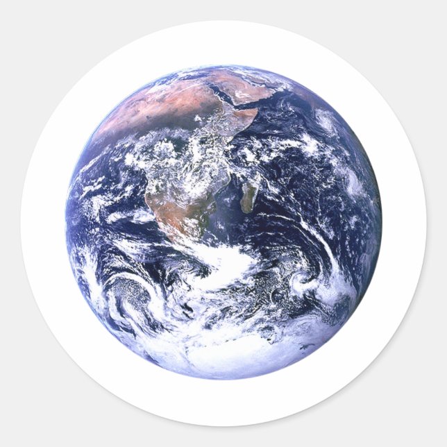 Earth jGibney The Museum Zazzle Classic Round Sticker (Front)