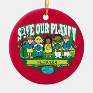 Earth Kids Florida Ceramic Ornament