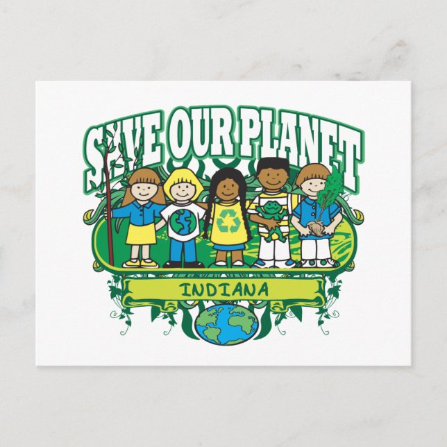 Earth Kids Indiana Postcard (Front)