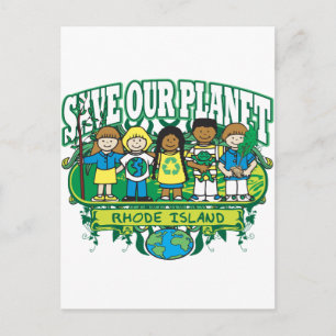 Earth Kids Rhode Island Postcard