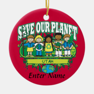 Earth Kids Utah Ceramic Ornament