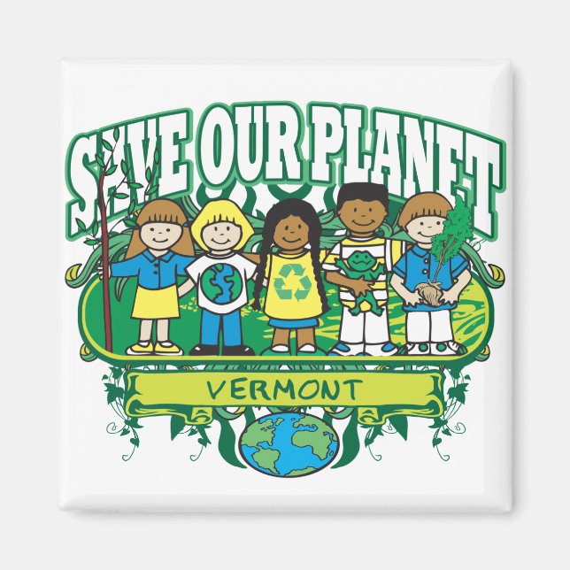 Earth Kids Vermont Magnet (Front)