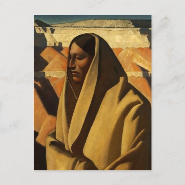 “Earth Knower” Western Art by Maynard Dixon Postcard (Front)