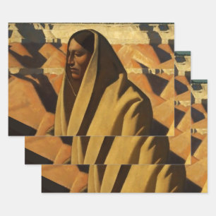 “Earth Knower” Western Art by Maynard Dixon Wrapping Paper Sheets