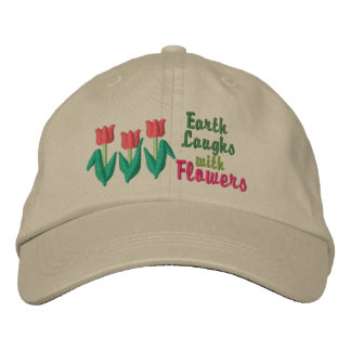 Earth Laughs in Flowers Embroidered Baseball Hat