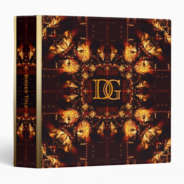 Earth Lava Fire Monogram Album Binder (Front/Spine)