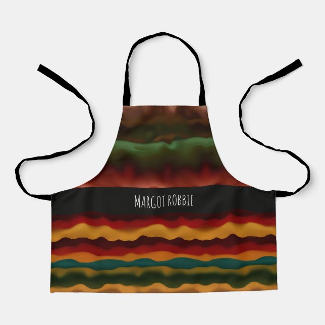 Earth layers Abstract Rainbow Pattern Apron (Front)