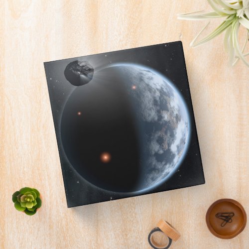 Earth_Like Planet With Oceans Coating Its Surface 3 Ring Binder