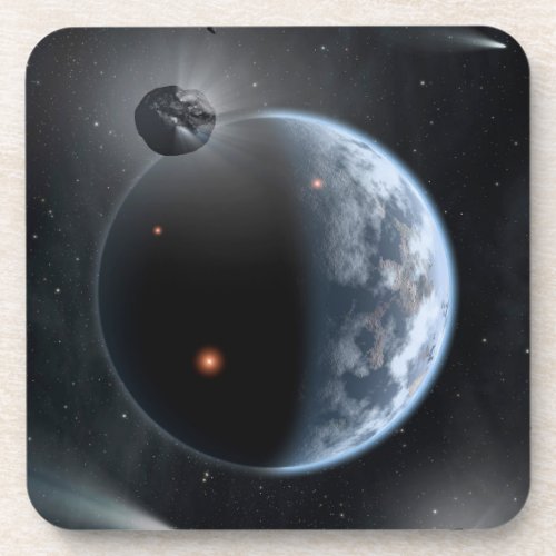 Earth_Like Planet With Oceans Coating Its Surface Beverage Coaster