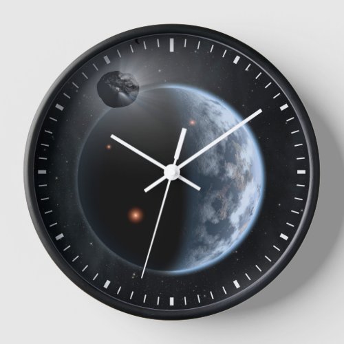 Earth_Like Planet With Oceans Coating Its Surface Clock