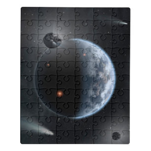 Earth-Like Planet With Oceans Coating Its Surface. Jigsaw Puzzle