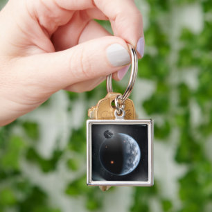 Earth-Like Planet With Oceans Coating Its Surface. Keychain