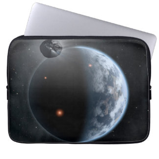 Earth-Like Planet With Oceans Coating Its Surface. Laptop Sleeve